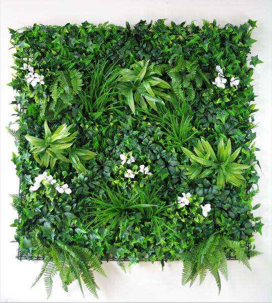 1019049_3 Snowy White Vertical Garden / Green Wall UV Resistant 100cm x 100cm - Image 1