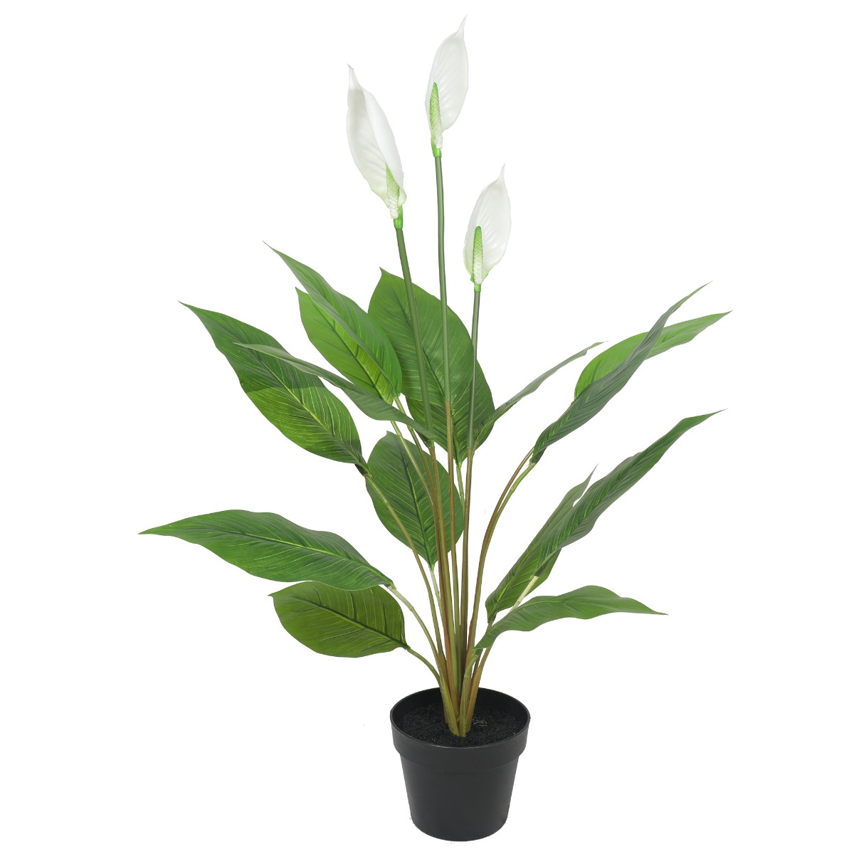 1128560_2_ Artificial Flowering White Peace Lily / Calla Lily 95cm - Image 1
