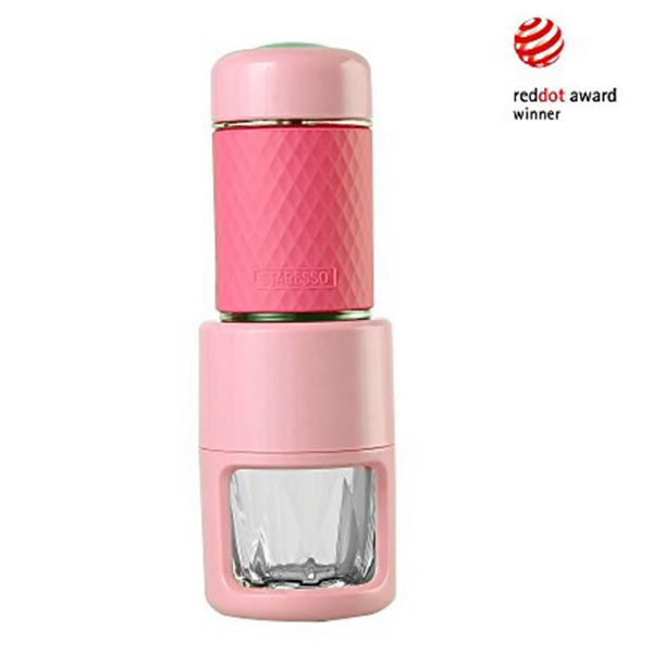 1497336675_16 STARESSO Coffee Maker Red Dot Award Winner Portable Espresso Cappuccino Quick Cold Brew Manual Coffee Maker Machines All in One - Pink - Image 1