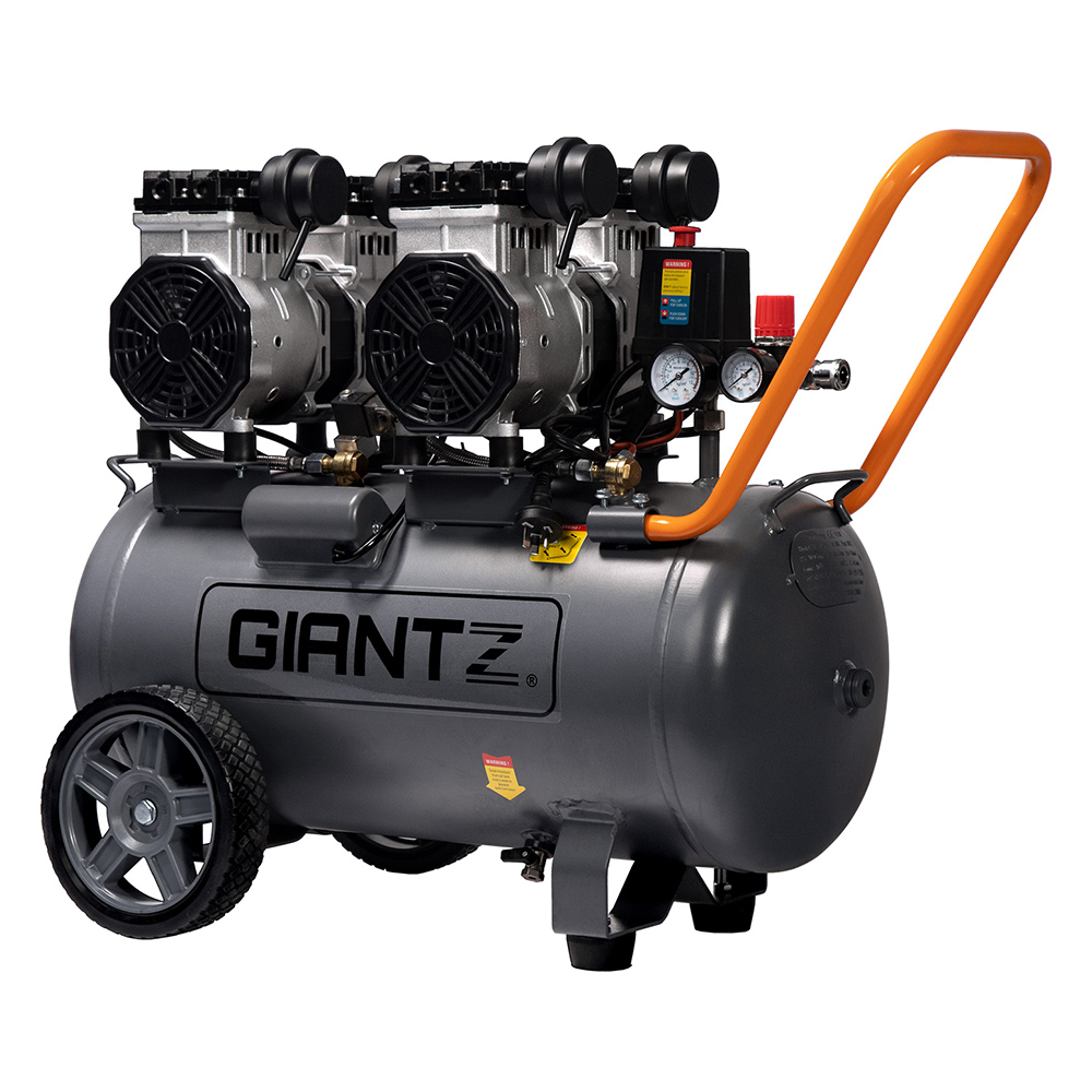 AC-200L-XL-GY-139369-00 Giantz 50L Air Compressor 200L/min 3.0HP Oil-Free Quiet Electric Portable Air Inflator - Image 1