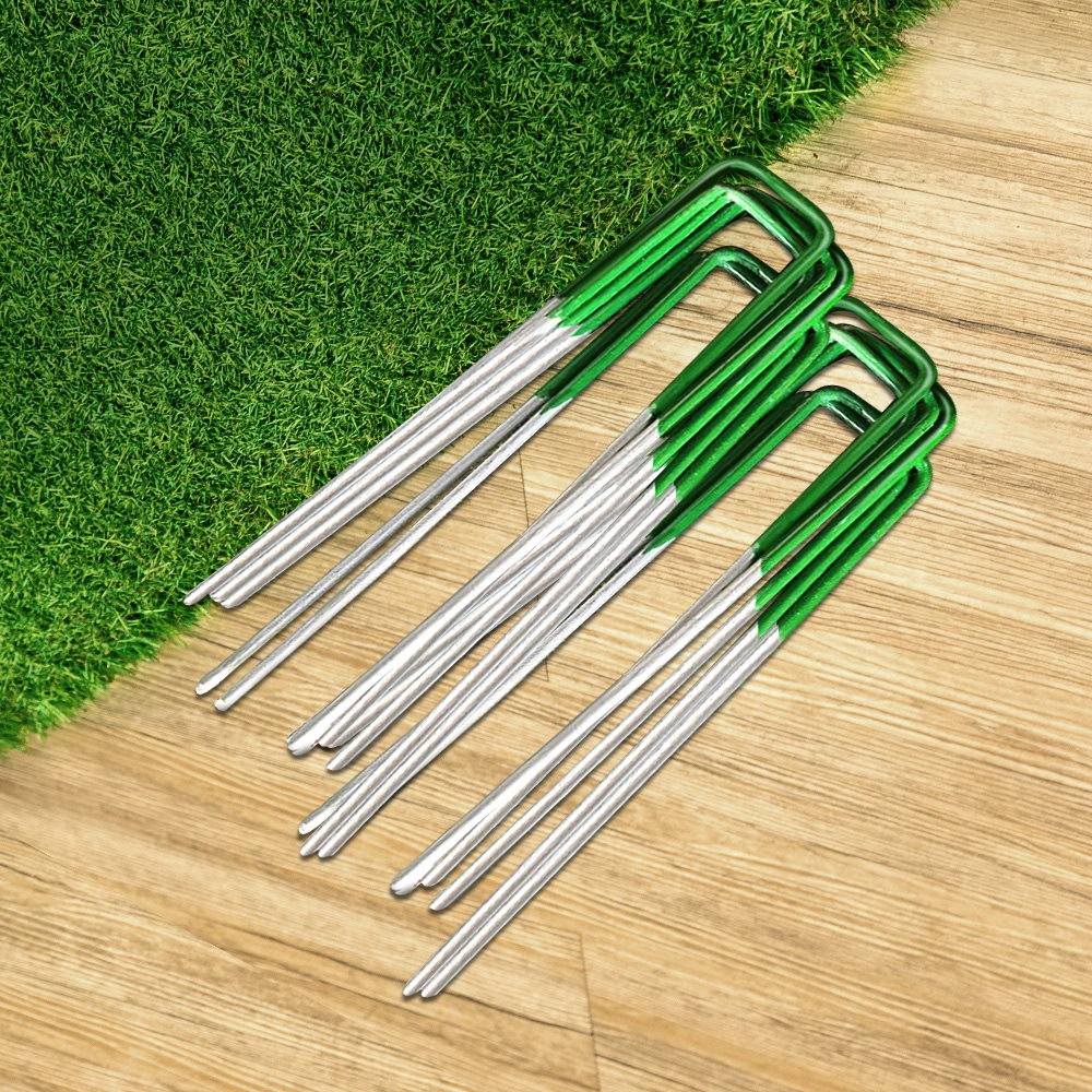 AR-GRASS-PINS-200-202502282028-00 Prime Turf Artificial Grass 200pcs Synthetic Pins Fake Lawn Turf Weed Mat Pegs Joining Tape - Image 1