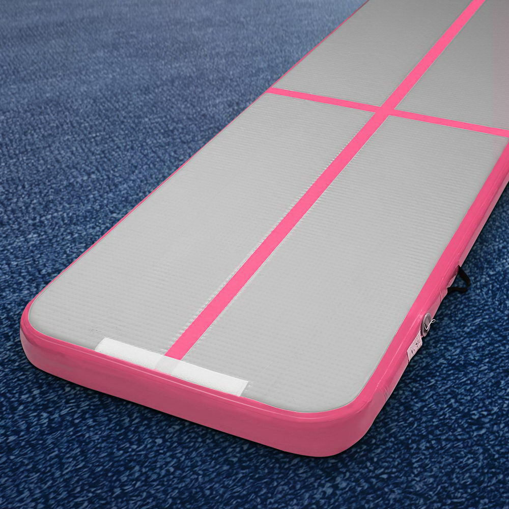 ATM-3-1-01M-PK-202502281200-00 Everfit 3m x 1m Air Track Mat Gymnastic Tumbling Pink and Grey - Image 1