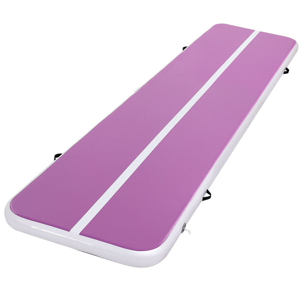 ATM-4-1-01M-PU-AP-202505011408-00 Everfit 4M Air Track Gymnastics Tumbling Exercise Yoga Mat W/ Pump Inflatable Purple - Image 1