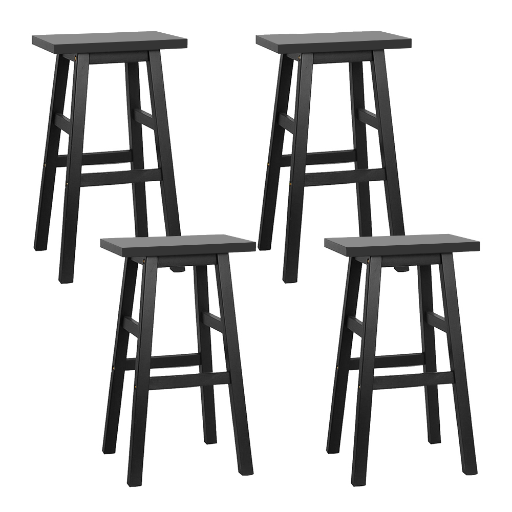 BA-G-7031-BKX4-202502282048-07 Artiss Bar Stools Kitchen Counter Stools Wooden Chairs Black x4 - Image 1
