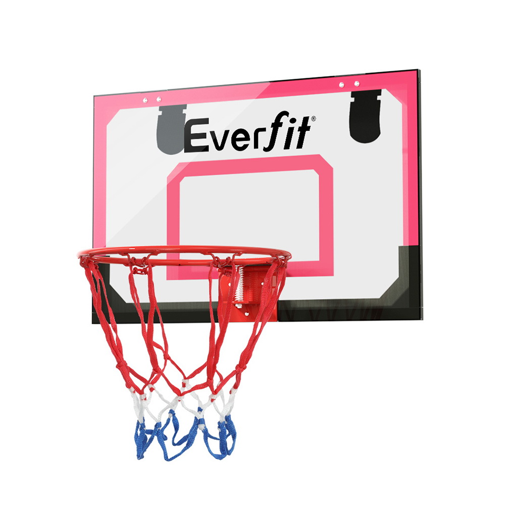 BAS-HOOP-D23-RDBK-139213-00 Everfit 23" Mini Basketball Hoop Backboard Door Wall Mounted Sports Kids Red - Image 1