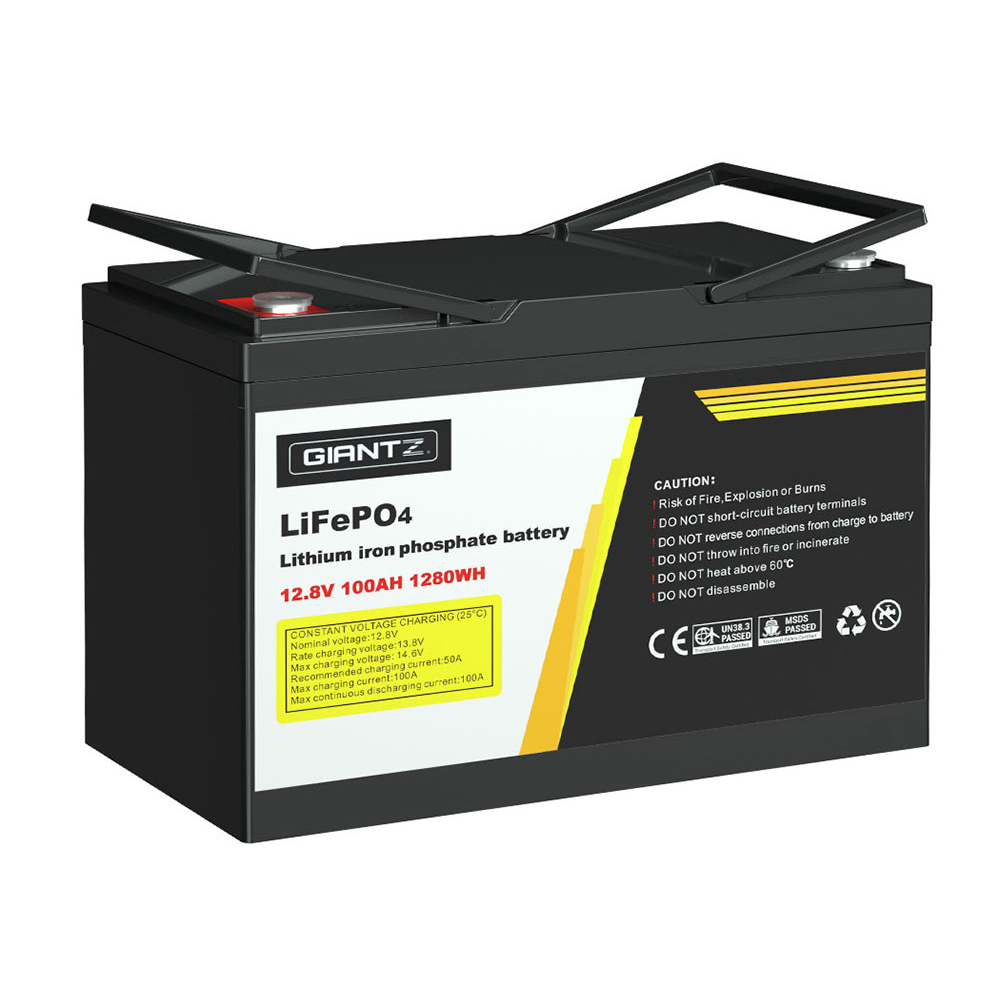 BATTERY-LI-100-B-96671-00 Giantz 12V 100Ah Lithium Battery LiFePO4 Deep Cycle Box Solar Caravan Camping - Image 1