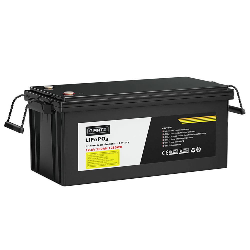 BATTERY-LI-200-B-96668-00 Giantz 12V 200Ah Lithium Battery LiFePO4 Deep Cycle Box Solar Caravan Camping - Image 1