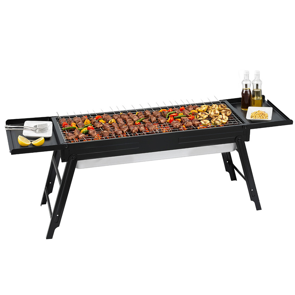 BBQ-B-SMOKER-DRAWER-202506101046-00 Grillz Charcoal BBQ Grill Smoker Portable Barbecue Outdoor Foldable Camping - Image 1