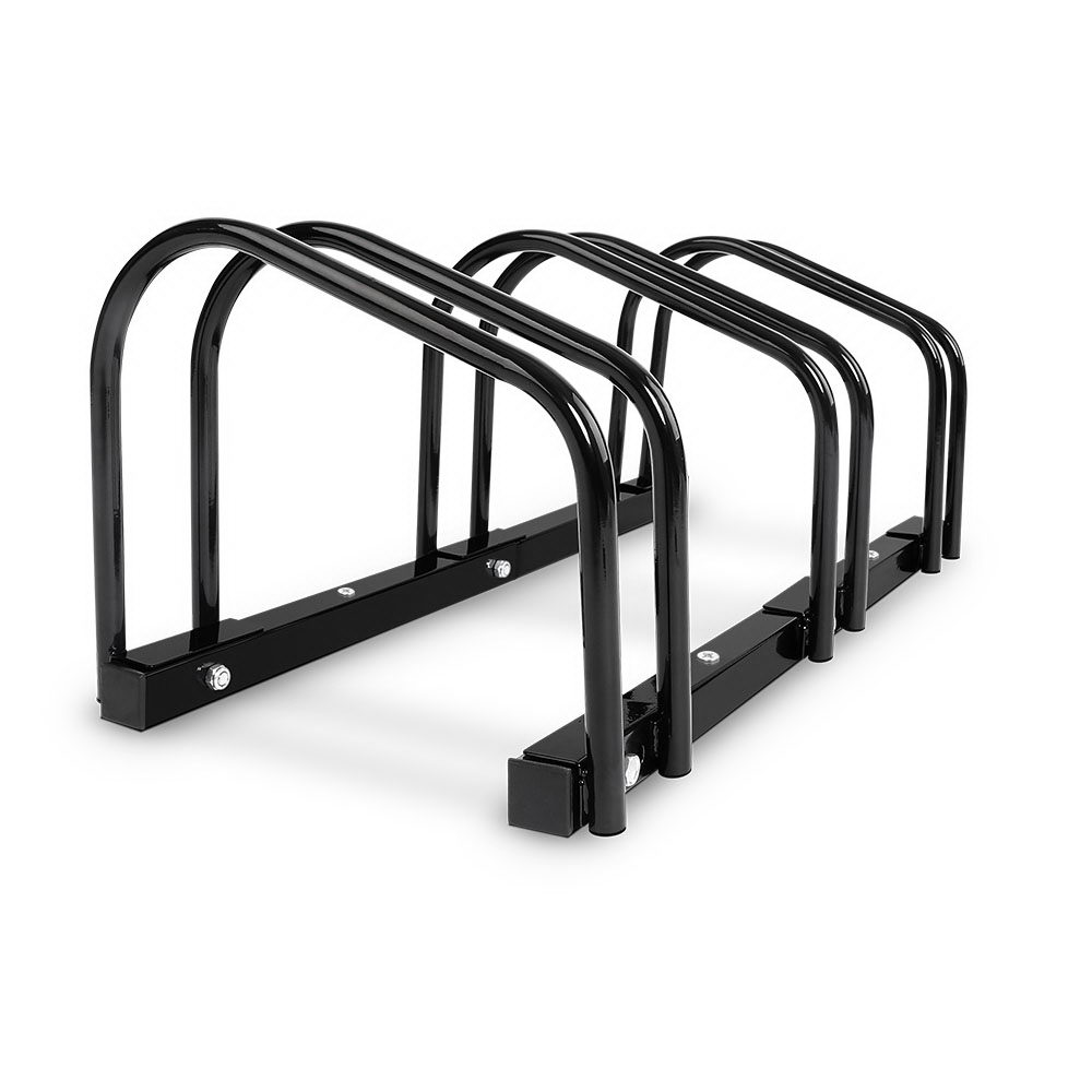 BIKE-3-BK-00 Weisshorn 3 Bike Stand Rack Bicycle Storage Floor Parking Holder Cycling Black - Image 1