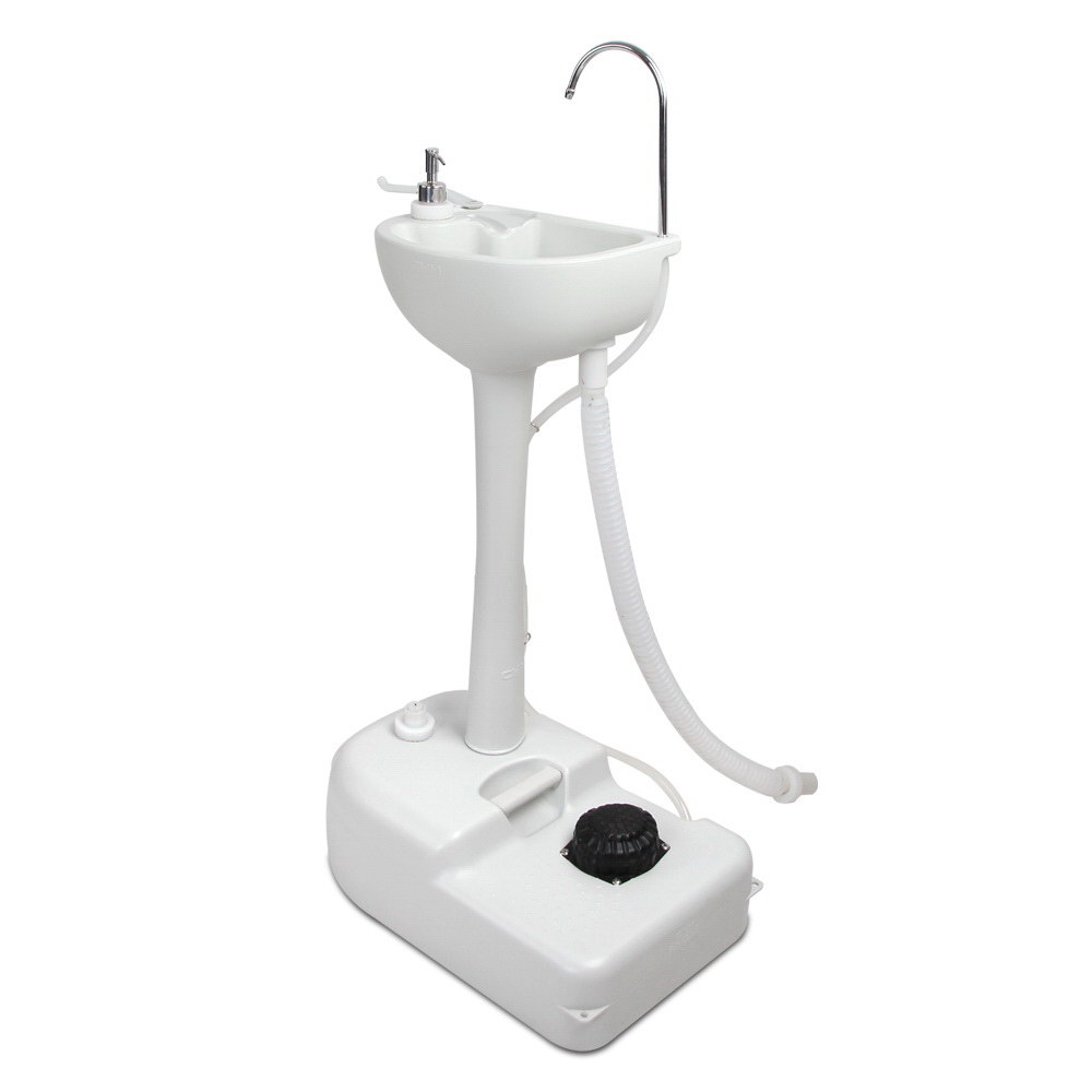 CAMP-STAND-19L-GREY-00 Weisshorn Camping Basin Portable Hand Wash Sink Stand 19L Capacity - Image 1