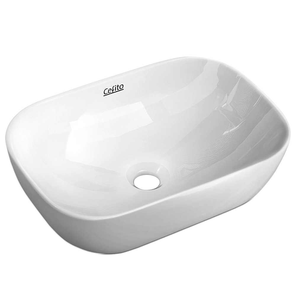 CB-074-WH-00 Cefito Bathroom Basin Ceramic Vanity Sink Hand Wash Bowl 46x33cm - Image 1