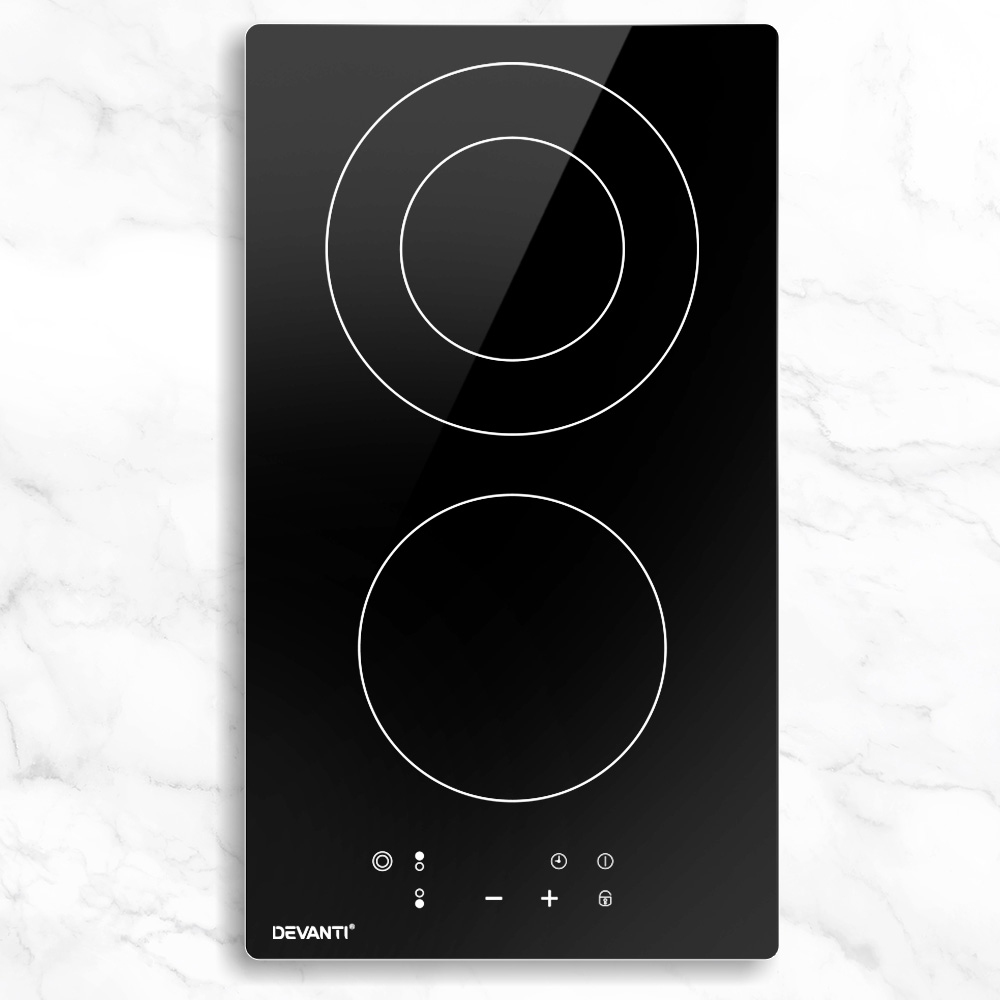 CCT-B-2B-3Z-TOUCH-BK-20201-06 Devanti Electric Ceramic Cooktop 30cm - Image 1