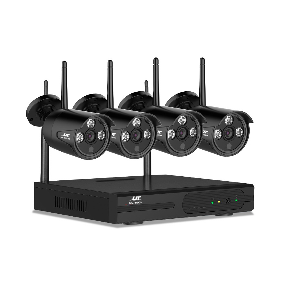 CCTV-WF-CLA-8C-4B-15285-00 UL-tech Wireless CCTV Security System 8CH NVR 3MP 4 Bullet Cameras - Image 1