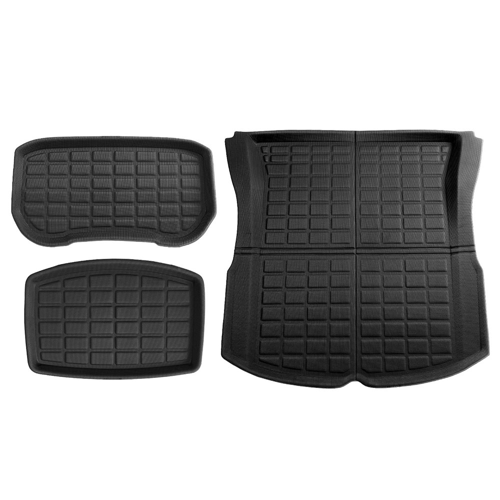 CMAT-TESLA-MODEL3-RFT2-189532-00 NEW Tesla Model 3 Highland 2024 Boot Liner Rear Frunk Cargo Trunk Mats Weisshorn - Image 1