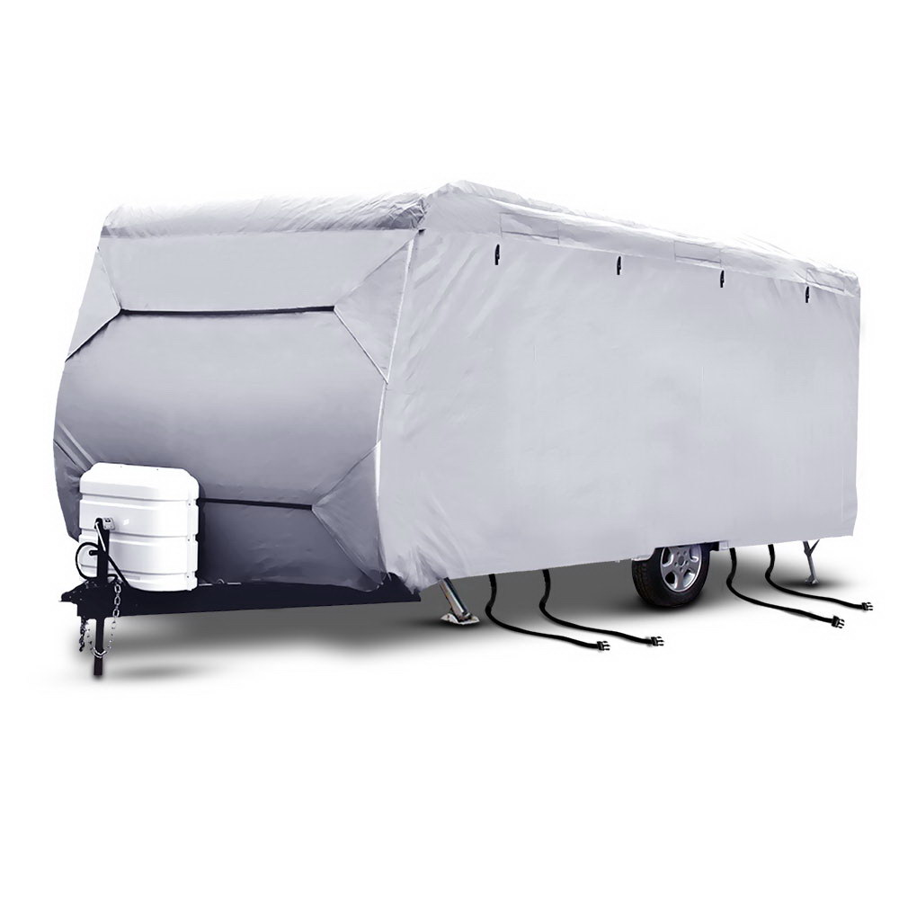 COVER-CV-DCS-S-00 Weisshorn 16-18ft Caravan Cover Campervan 4 Layer UV Water Resistant - Image 1