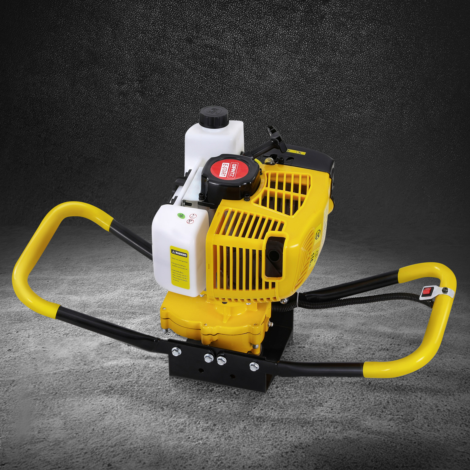 DI-SF-OV-N-YE-167858-06 Giantz 74CC Post Hole Digger Motor Only Petrol Engine Yellow - Image 1