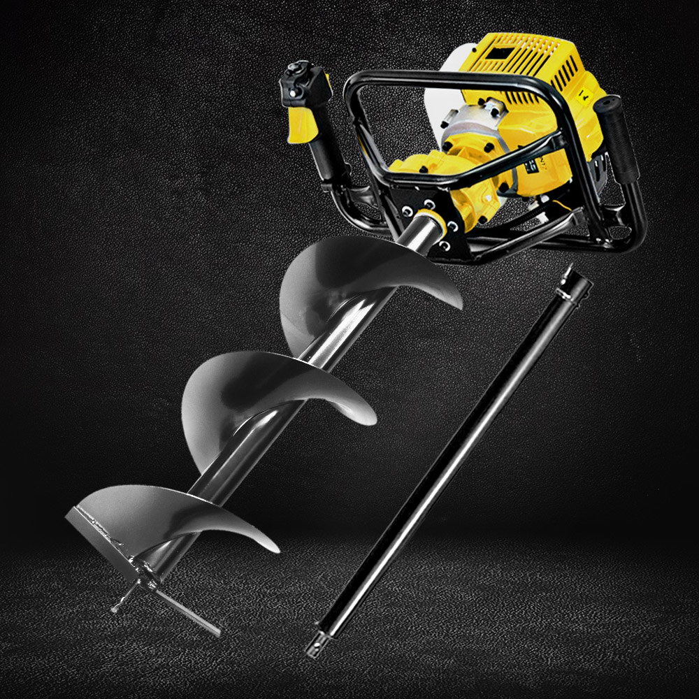 DI-YE-ES88-AUG300-202502282022-00 Giantz 92CC Post Hole Digger 300mm Petrol Drill Auger Extension Bits - Image 1