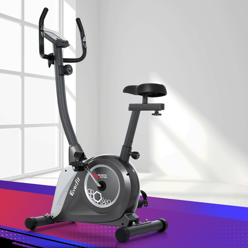 EB-H-MB-01-GR-139302-04 Everfit Magnetic Exercise Bike Upright Bike Fitness Home Gym Cardio - Image 1