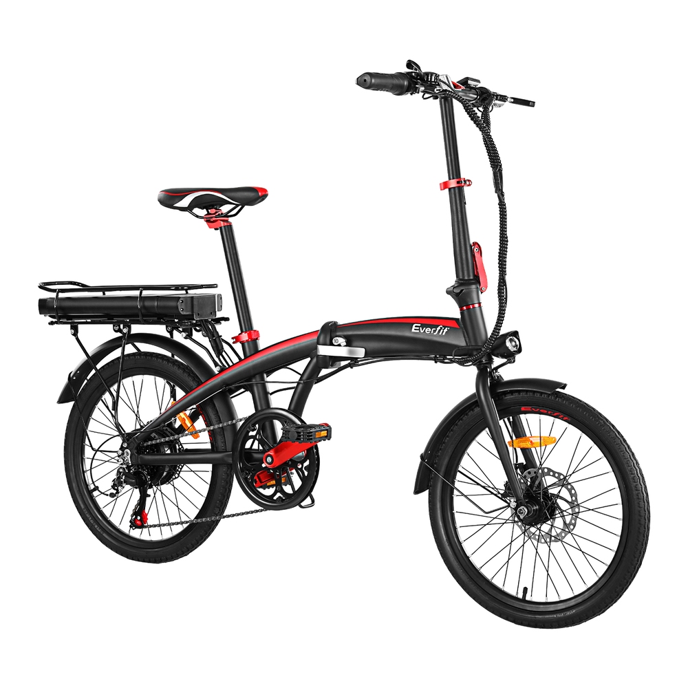 EBIKE-C-20FD-ALU-BK-202503061008-00 Everfit Folding Electric Bike Urban City Bicycle eBike Rechargeable Battery 250W - Image 1