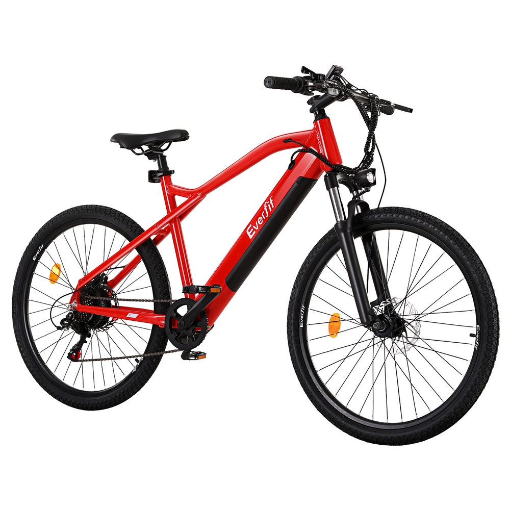 EBIKE-C-26IN-ALU-RD-202504111612-00 Everfit 26 Inch Electric Bike Mountain Bicycle eBike Built-in Battery 250W - Image 1