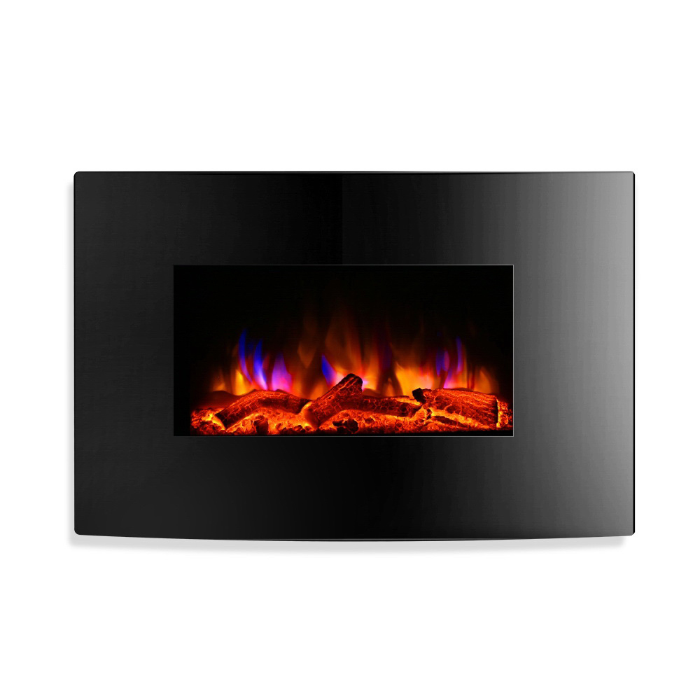 EFL-B-159-2000-BK-17351-00 Devanti Electric Fireplace Fire Heater 2000W - Image 1
