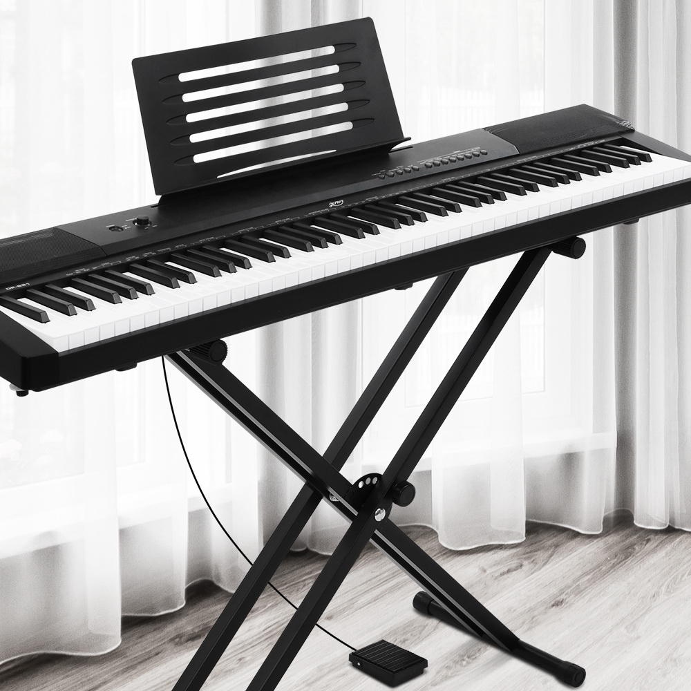 EK-DP-881-BK-X-20676-06 Alpha 88 Keys Electronic Piano Keyboard Digital Electric w/ Stand Sustain Pedal - Image 1