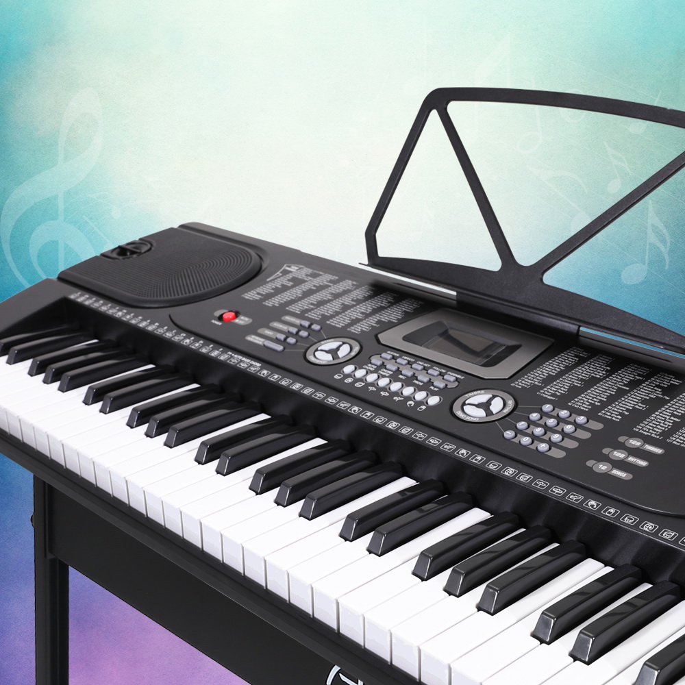 EK-JK-60-BK-H-202502281912-00 Alpha 61 Keys Electronic Piano Keyboard Digital Electric w/ Stand Beginner Black - Image 1