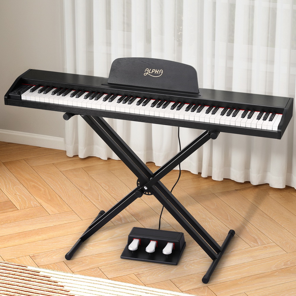 EK-WP88-XBT-BK-217071-06 Alpha 88 Keys Digital Piano Keyboard Electronic w/ Stand - Image 1