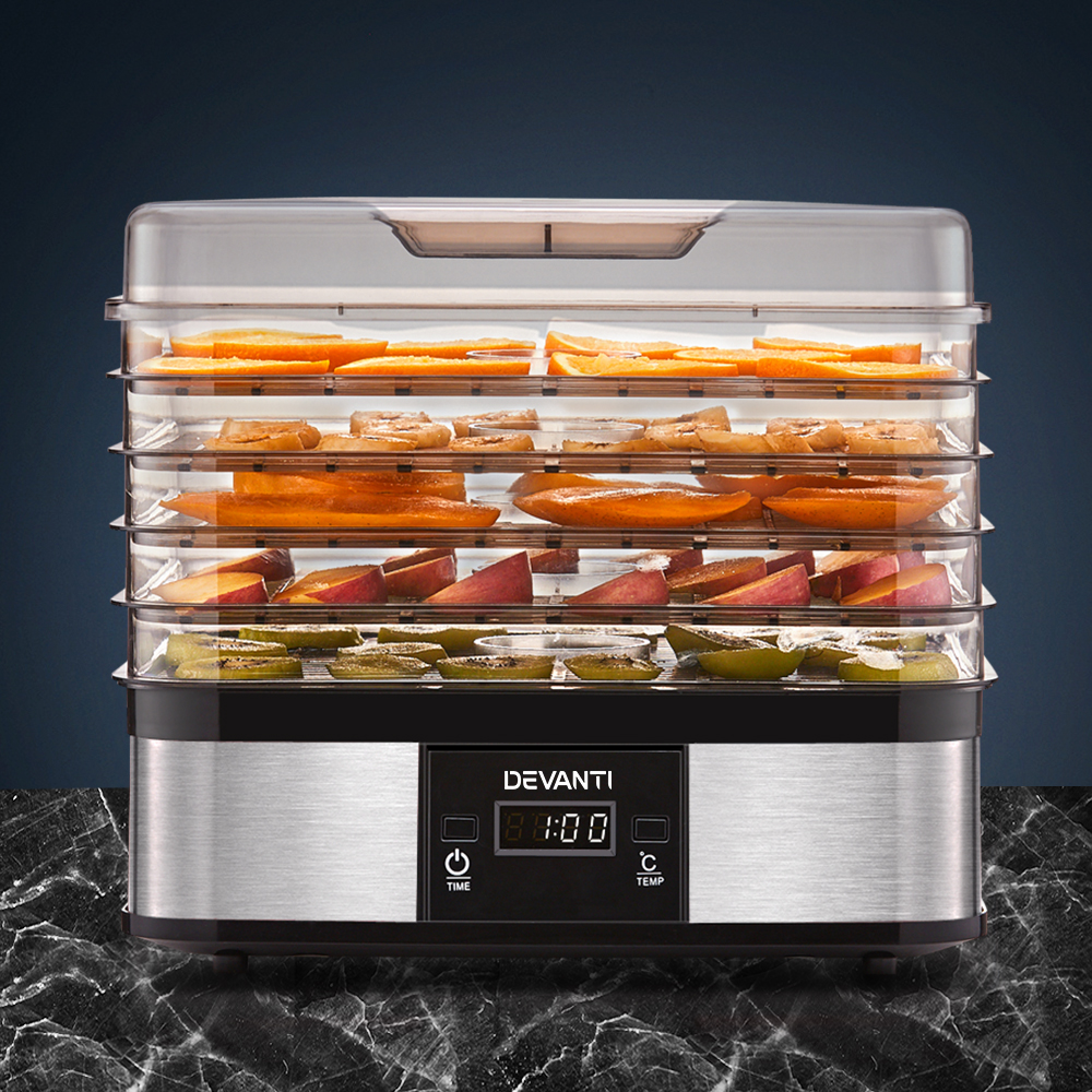 FD-B-1159-SS-202502281652-00 Devanti 5 Trays Food Dehydrator - Image 1