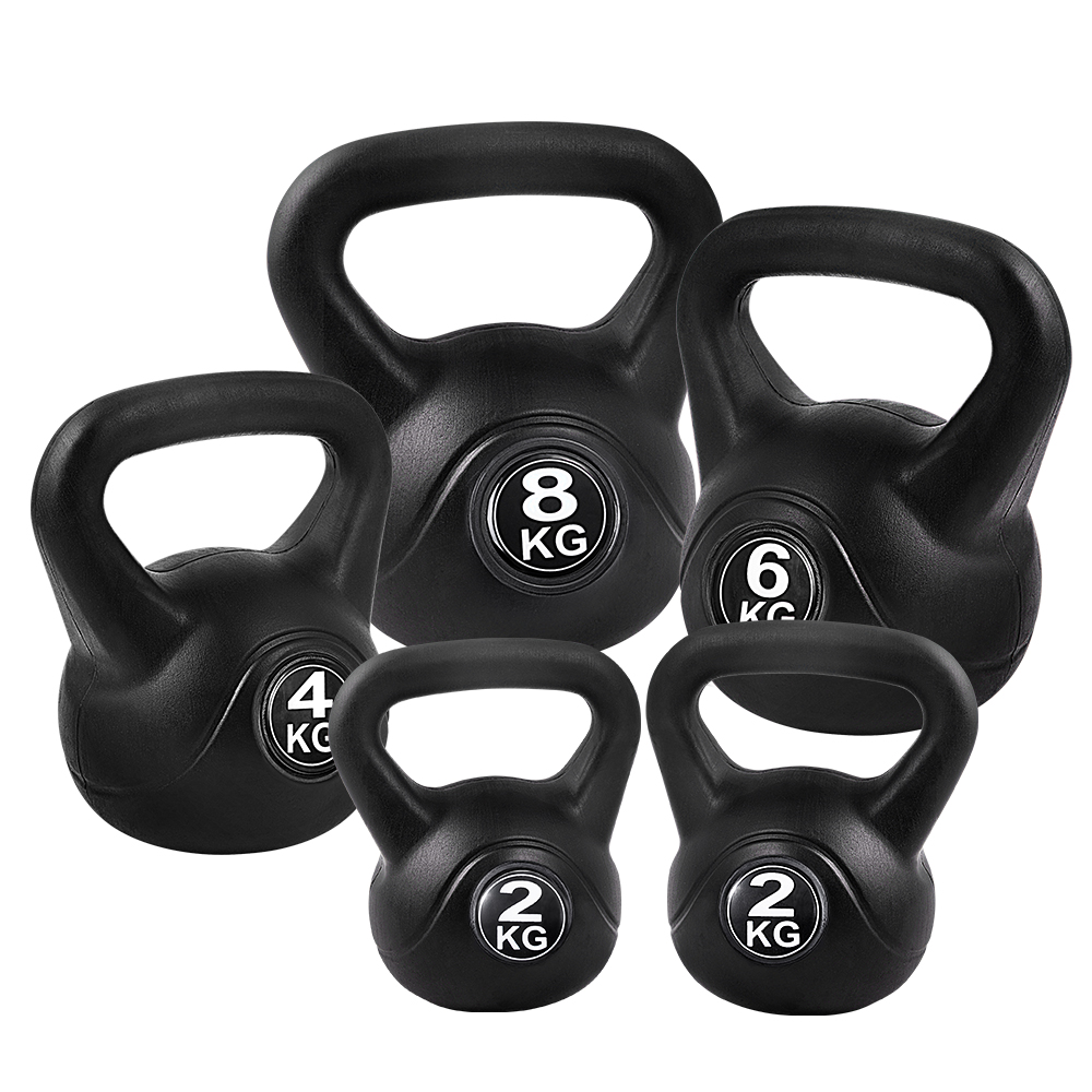 FIT-K-AES-KB22K-00 Everfit 22kg Kettlebell Set Weight Lifting Kettlebells Bench Dumbbells Gym Home - Image 1