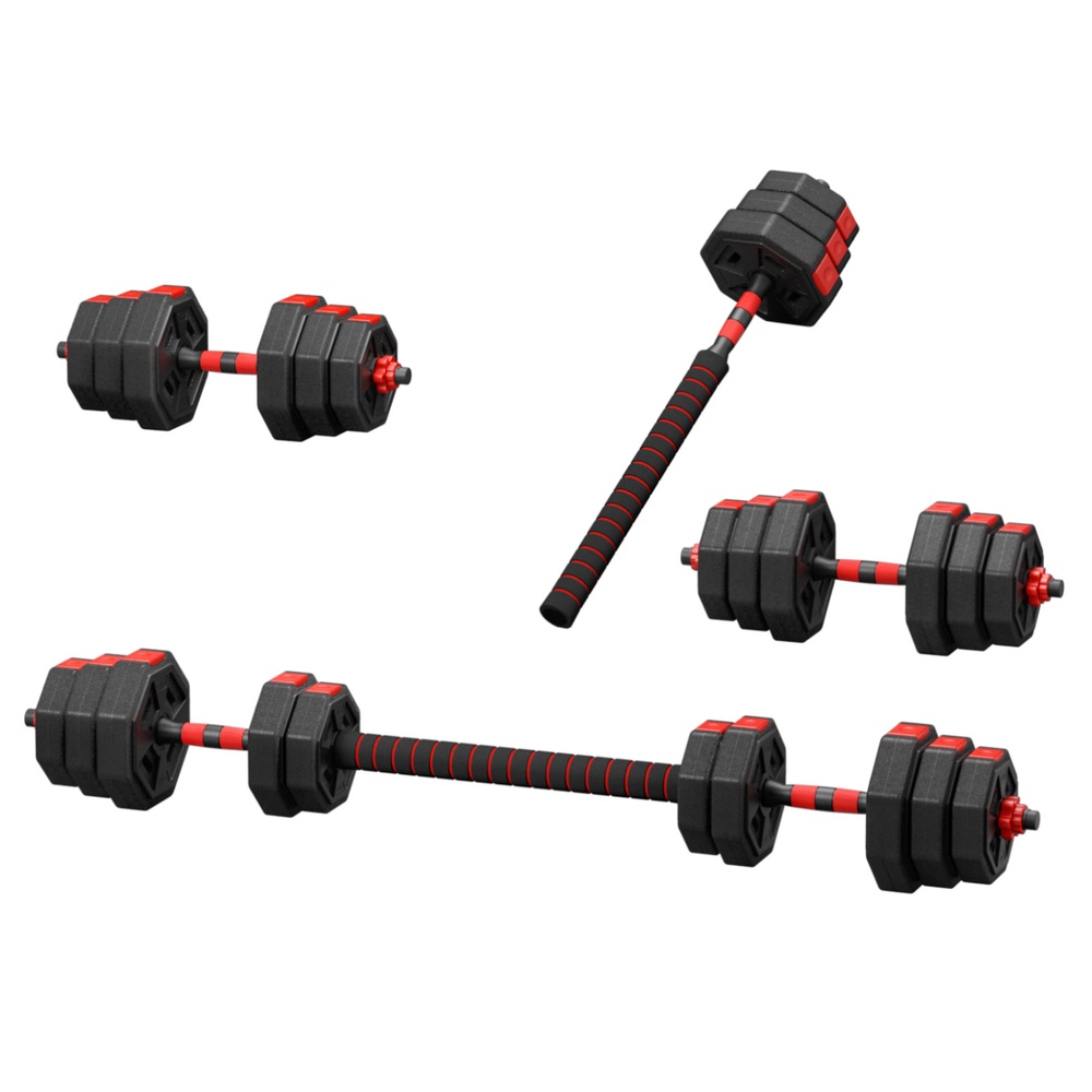 FIT-K-DBS-20KG-202505131410-00 Everfit 20kg Adjustable Dumbbell Barbell Set Weight Plates Home Workout - Image 1