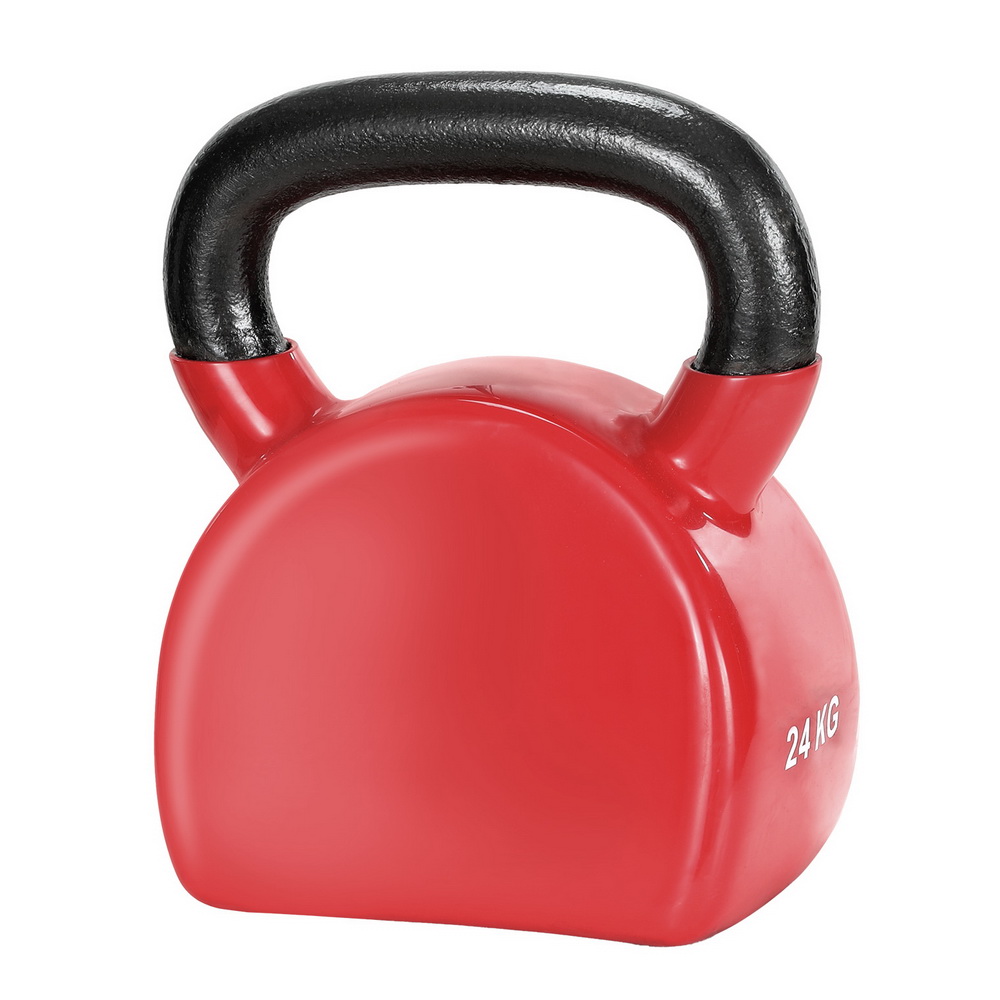 FIT-K-KB-24KG-RD-167847-00 Everfit 24kg Kettlebell Weightlifting Bench Dumbbells Kettle Bell Gym Home - Image 1