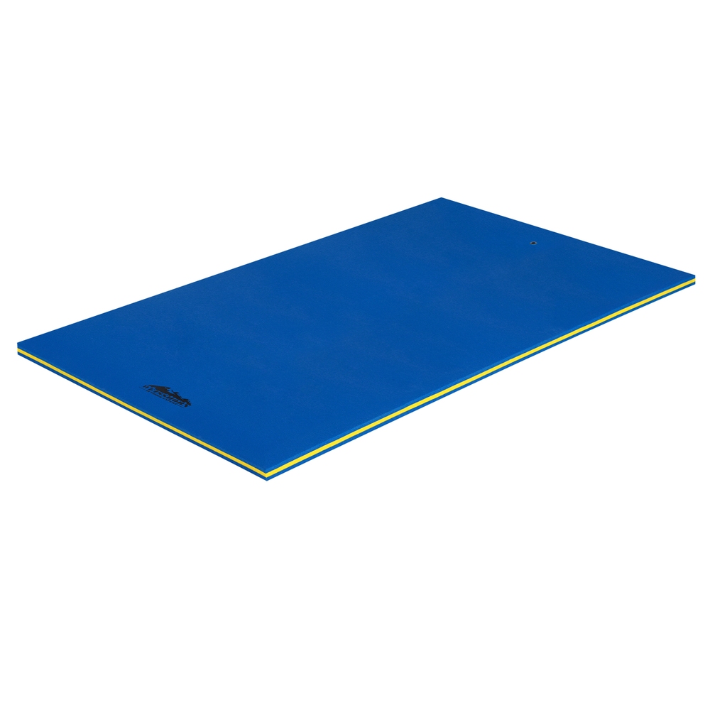 FM-35-18-BU-191883-00 Weisshorn Floating Water Mat 3.5x1.8m Foam Pad Swimming Pool Platform Blue - Image 1