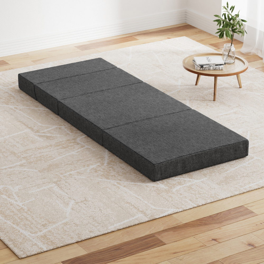 FOAM-MFM-LOGI-GY-202502281442-00 Giselle Bedding Foldable Mattress Folding Foam Bed Floor Mat Grey - Image 1
