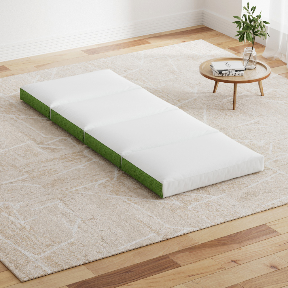 FOAM-MFM-RAFA-MES-GN-51724-06 Giselle Bedding Foldable Mattress Folding Foam Single Green - Image 1