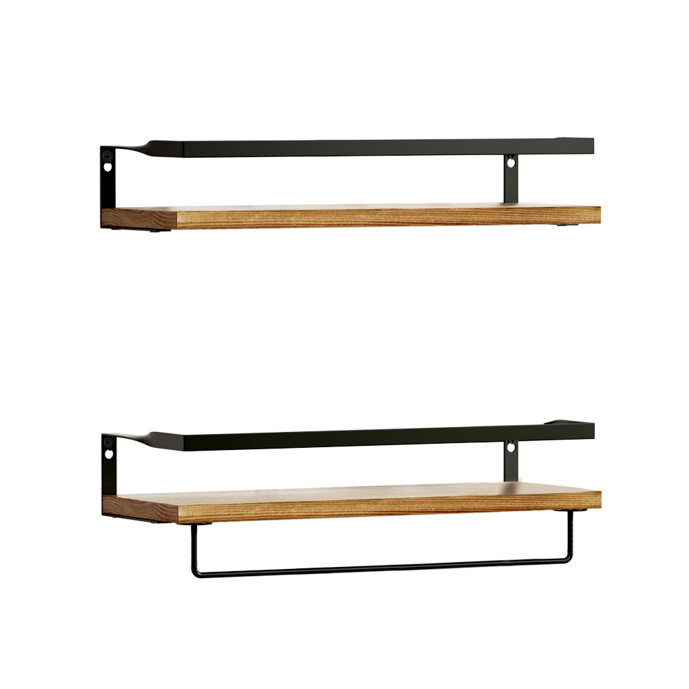 FUR-S-WALL-01-WDX2-70613-00 Artiss Floating Wall Shelf Set of 2 - Image 1