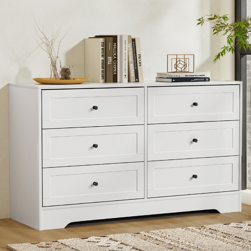 FUR-U-CDR-6D-WH-AB-97481-06 Artiss 6 Chest of Drawers - LEIF White - Image 1