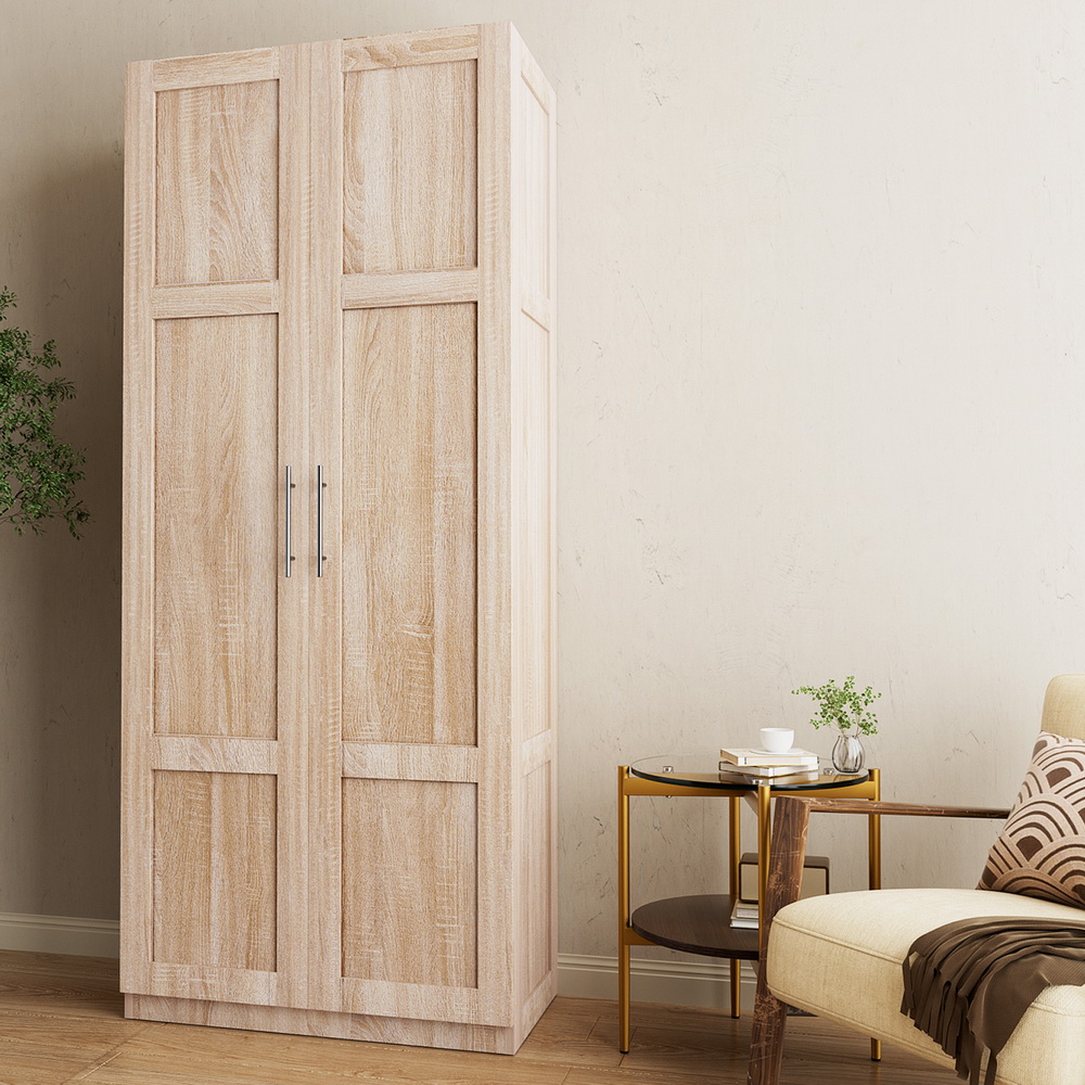 FUR-W-WR03-PINE-AB-209806-06 Artiss Buffet Sideboard Cupboard Cabinet Pantry Organiser Adjustable Shelves - Image 1