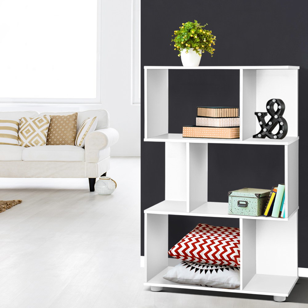 FURNI-E-DIS-AKEI-WH-15194-08 Artiss Bookshelf 3 Tiers - NINA White - Image 1