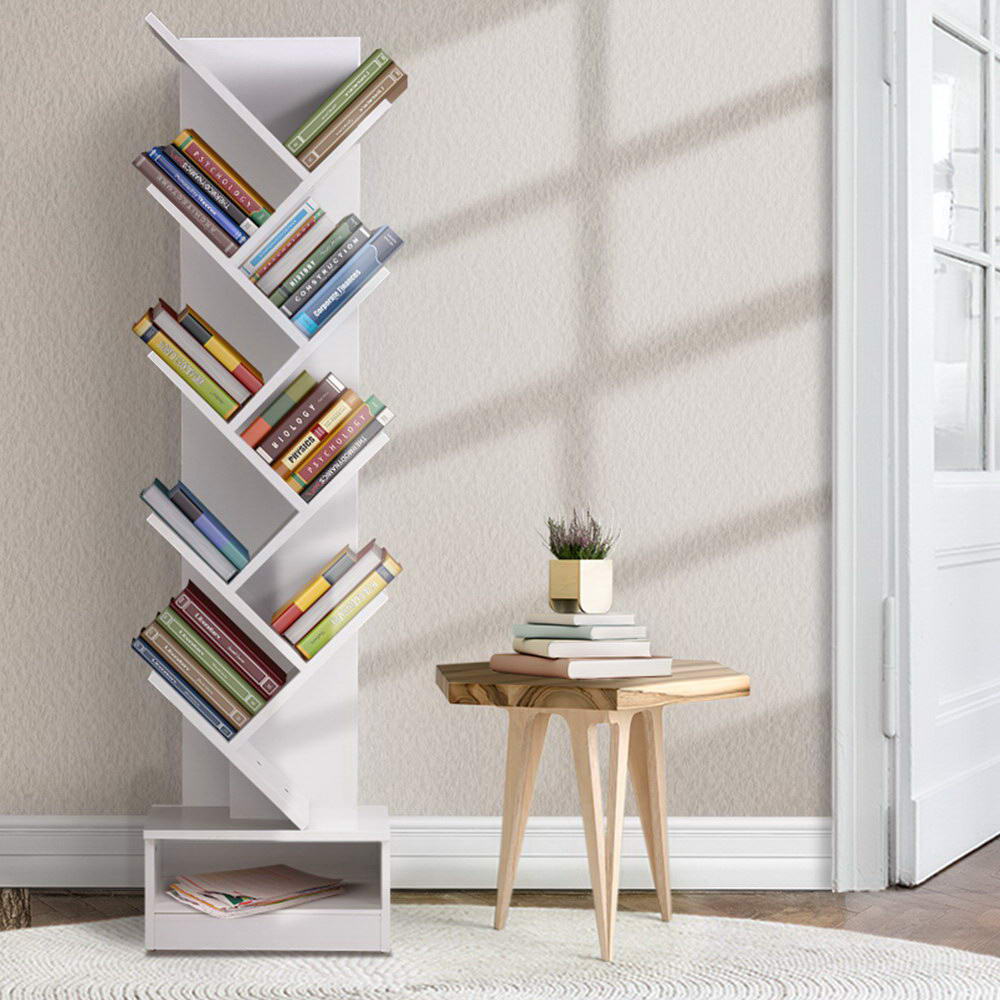 FURNI-E-SHELF-9T-WH-19500-08 Artiss Tree Bookshelf 9 Tiers - ECHO White - Image 1