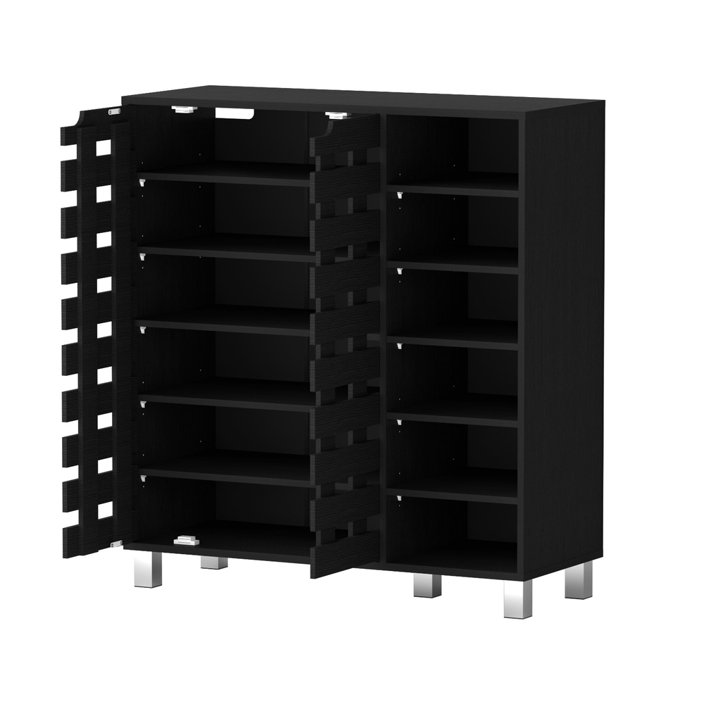 FURNI-L-SHOE-2D-BK-AB-202505131404-00 Artiss Shoe Rack Cabinet 6 Tier Storage Shelf Black - Image 1