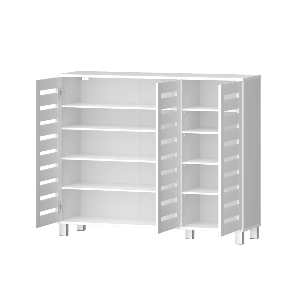 FURNI-L-SHOE-LVD01-WH-AB-202505131404-00 Artiss Shoe Rack Cabinet 30 Pairs Adjustable Shelf White - Image 1