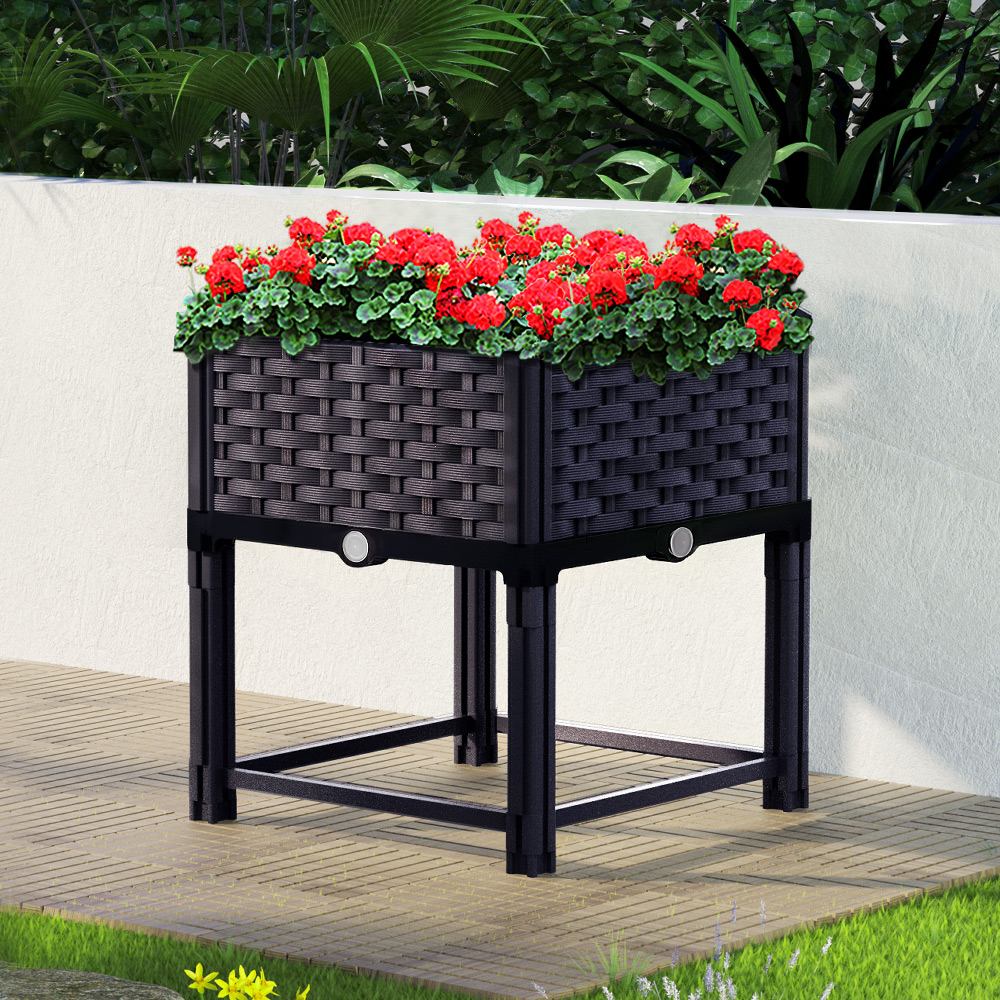GARDEN-PP-40-202502282040-00 Green Fingers Garden Bed 40x40x23cm PP Planter Box Raised Container Growing Herb - Image 1