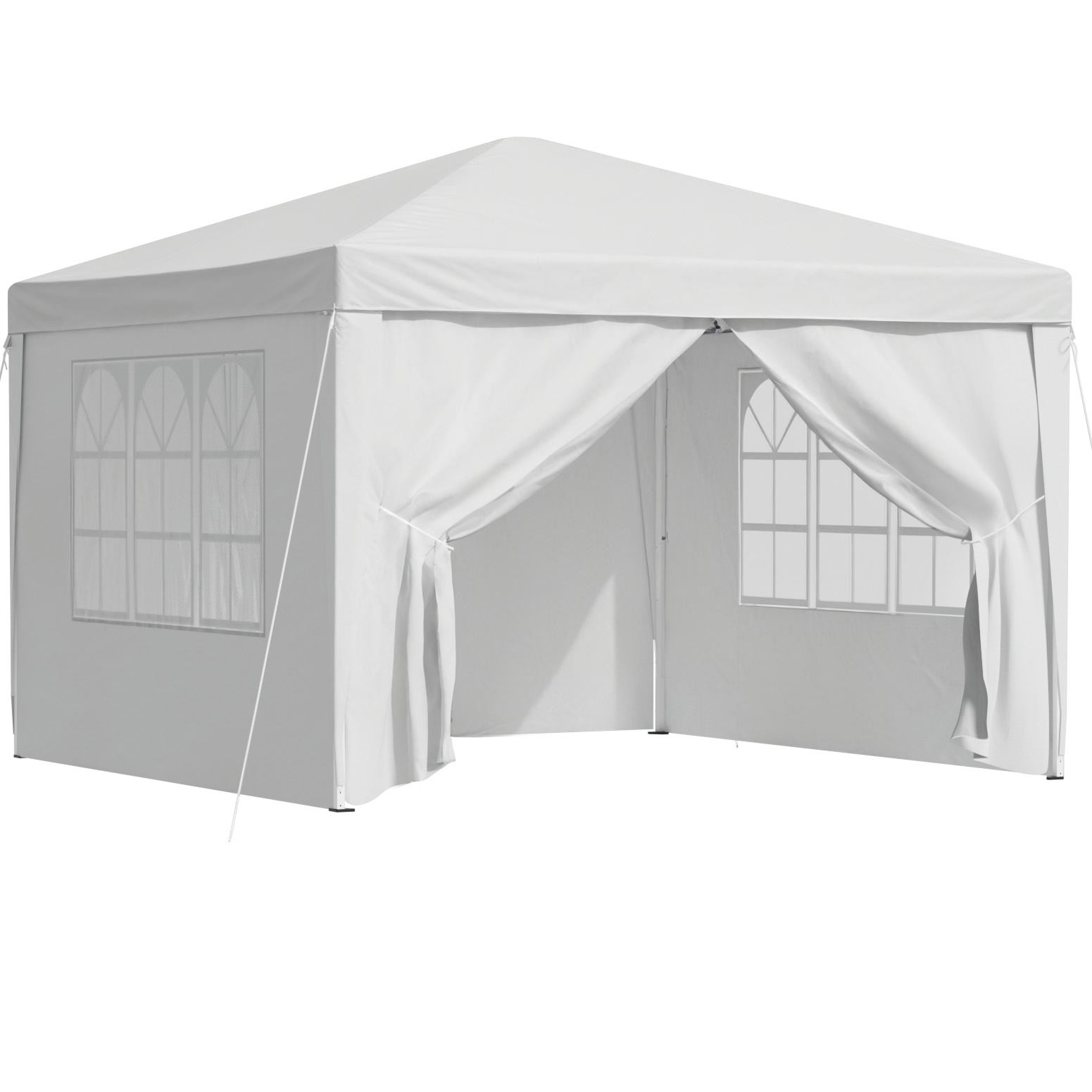 GAZEBO-POP-C-3X3-WH-202506101047-00 Instahut Gazebo 3x3 Pop Up Marquee Folding Tent Wedding Gazebos Camping Outdoor Canopy White - Image 1