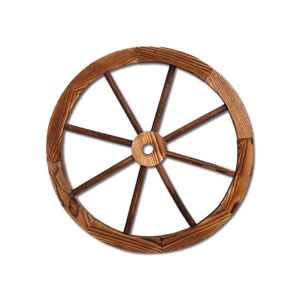 GD-WHEEL-X-CC-14606-00 Gardeon Garden Decor Outdoor Ornament Wooden Wagon Wheel - Image 1