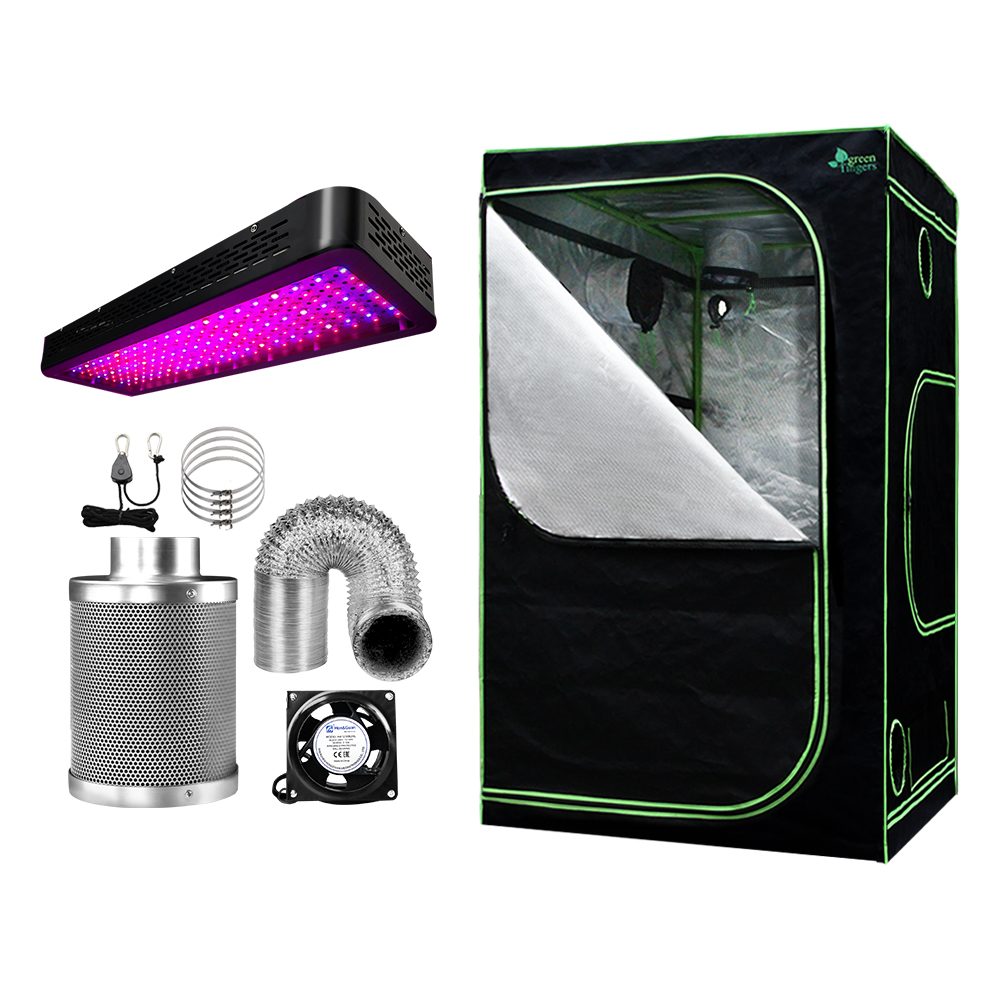 GT-TLK-120X120X200-2000-6IN-00 Green Fingers Grow Tent Light Kit 120x120x200CM 2000W LED 6" Vent Fan,Green Fingers Grow Tent Light Kit LED 2000W Full Spectrum 6" Vent 120x120x200CM - Image 1