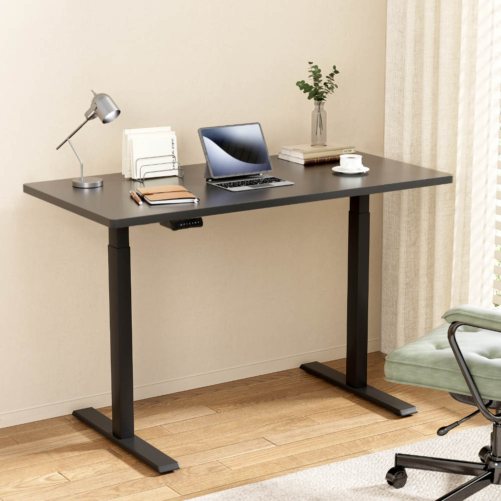 HASD-268-BKDF-BKDB-120-202502281042-00 Artiss Standing Desk Motorised Dual Motor Black 120CM - Image 1