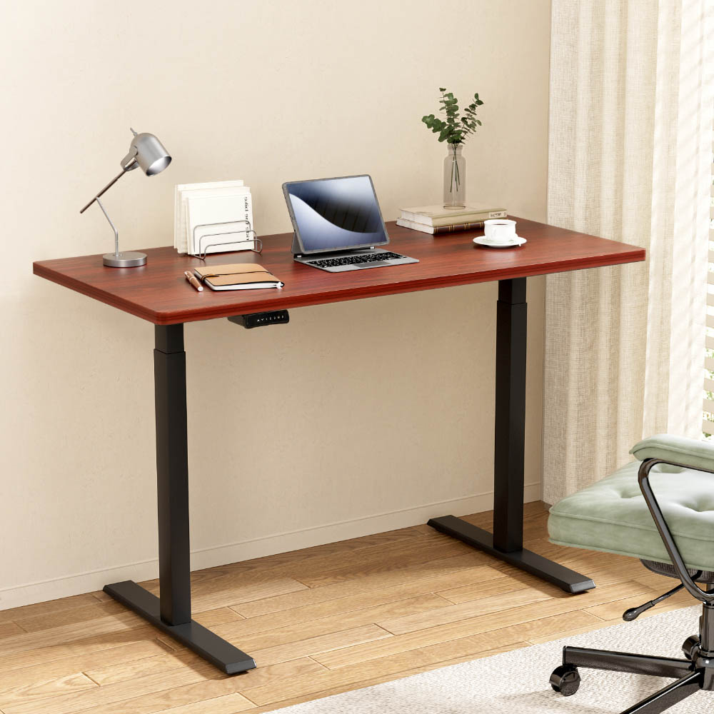 HASD-268-BKDF-WADB-120-202502281044-00 Artiss Standing Desk Motorised Dual Motor Walnut 120CM - Image 1
