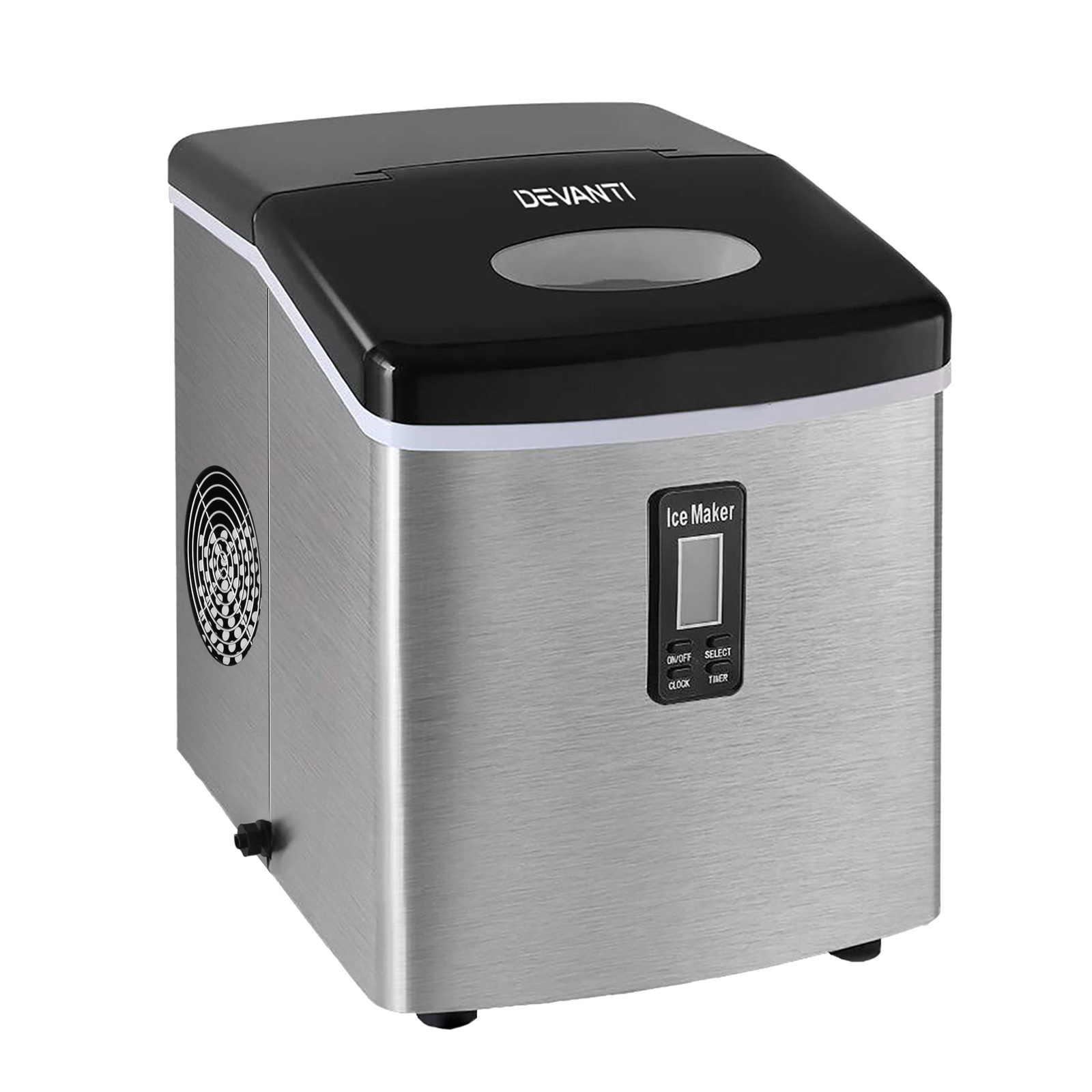 IM-ZB12S-SS-10290-00 Devanti 15kg Ice Maker Machine Silver - Image 1