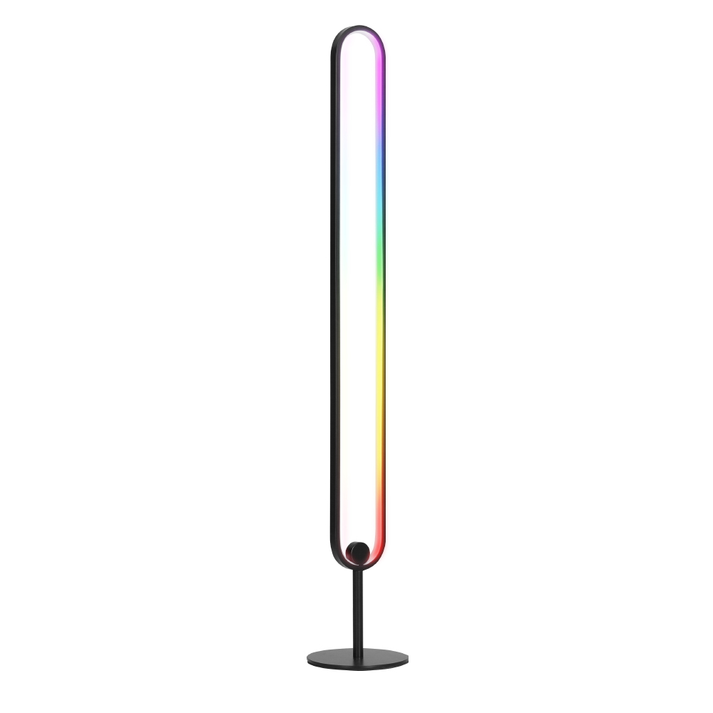 LAMP-FLOOR-RGB-118-BK-96637-00 Artiss RGB LED Floor Lamp Remote Control Corner Light Stand Gaming Room 118CM - Image 1